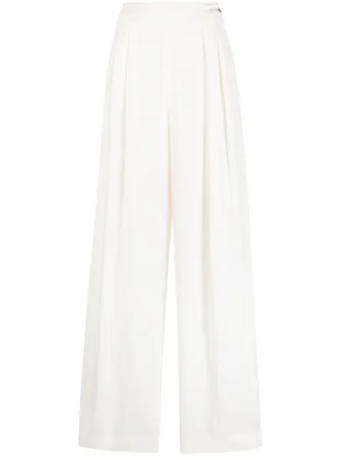 Fabiana Filippi pleated wide-leg trousers White PAD223F6370000H770