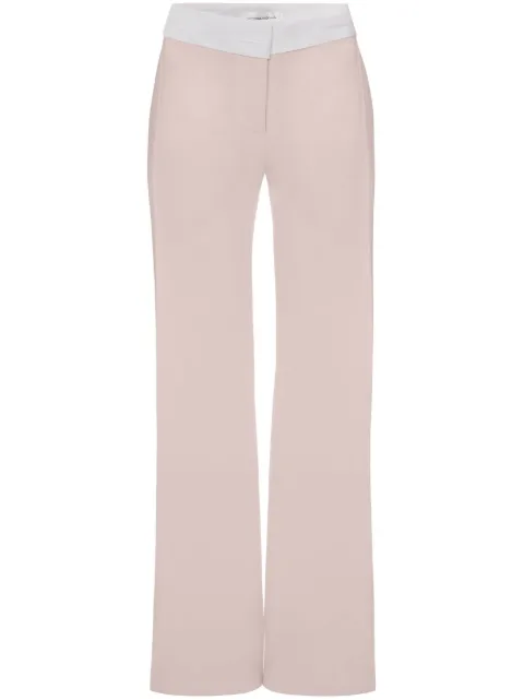 Victoria Beckham side-panel detail flared trousers Pink 1223WTR004763F