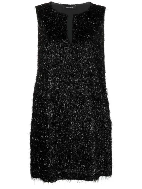 Fabiana Filippi metallic-threading fringed minidress Black ABD213F1550000H671