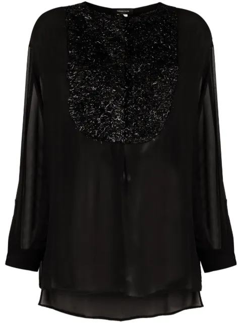 Fabiana Filippi semi-sheer blouse Black CAD213F2370000H701