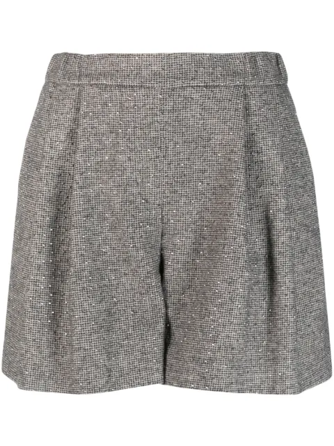 Fabiana Filippi pleated wool-blend shorts Neutrals PAD213F2680000H662