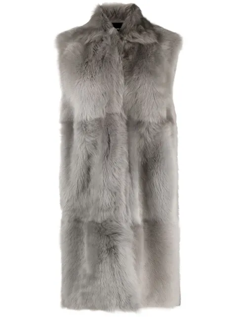 Fabiana Filippi sleeveless faux-fur coat Grey PLD223F5890000H811