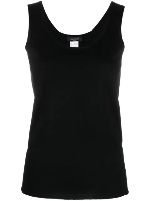 Fabiana Filippi scoop-neck knitted tank top Black MAD213F0110000D230