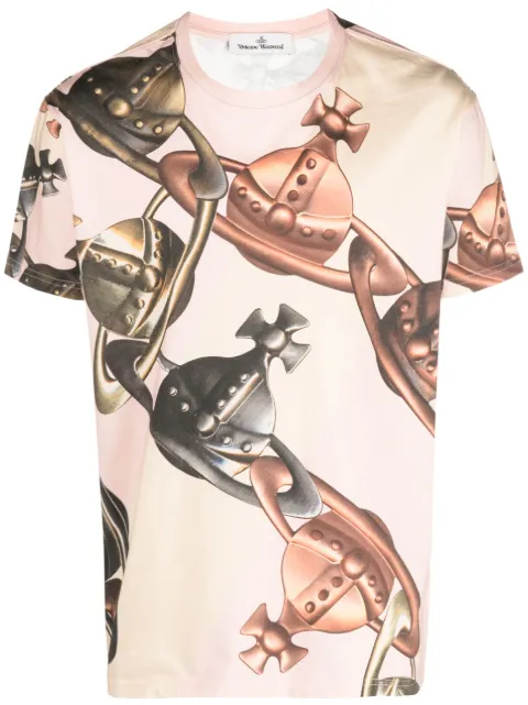 Vivienne Westwood graphic-print cotton T-shirt Pink 3G01000GJ004MGO