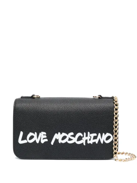 Love Moschino logo-print shoulder bag Black JC4254PP0HK13