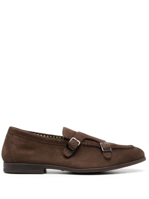 Doucal's buckle-fastening suede monk shoes Brown DU3161NWTOUY231DM06