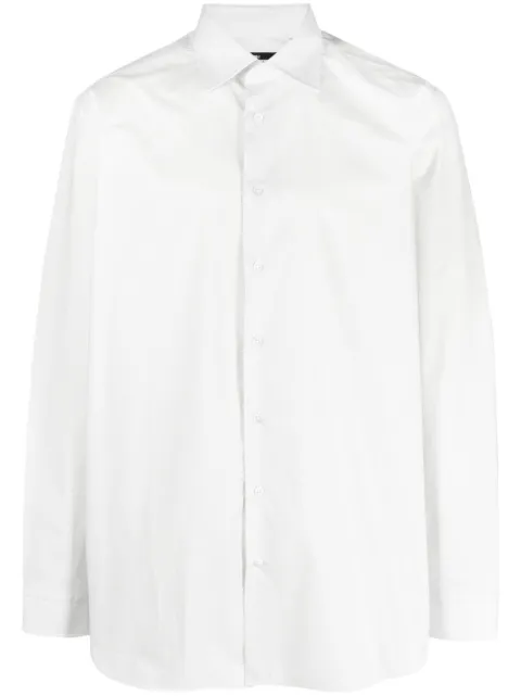 Raf Simons slogan-print button-up shirt Grey 231M257C10000