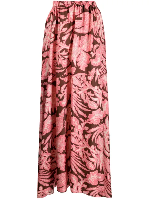 Biyan floral-print asymmetric maxi skirt Pink SBSS23010