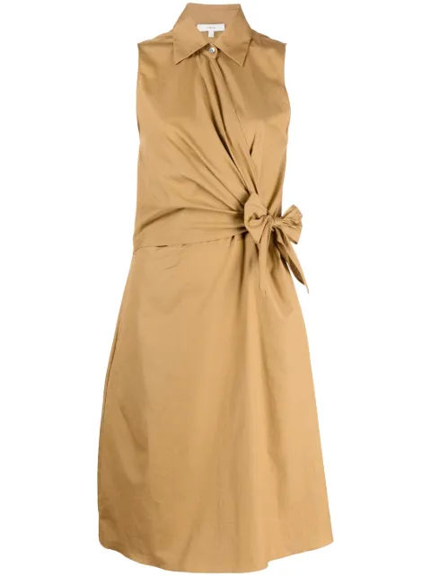 Vince sleeveless cotton shirt dress Brown V933251598