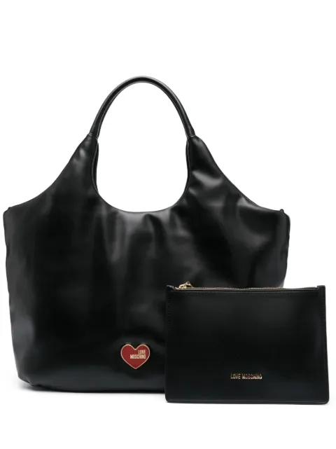Love Moschino logo-paque tote bag Black JC4273PP0HKN0