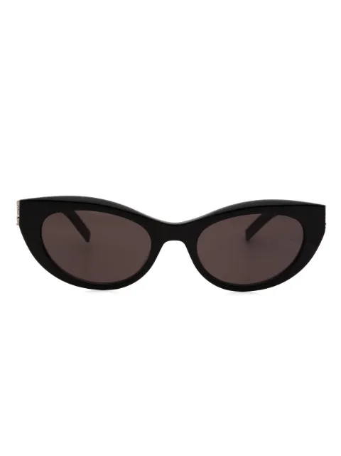 Saint Laurent Eyewear logo-lettering cat-eye frame sunglasses Black SLM115001