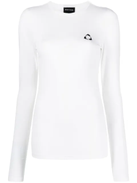 Botter long-sleeve logo-print T-shirt White 3030S001