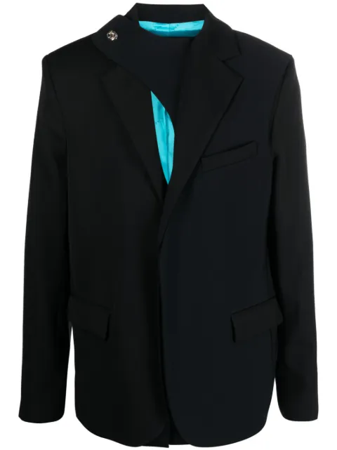 Botter single-breasted virgin-wool blazer Black 1029BW092