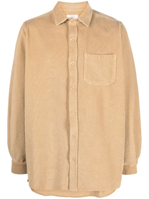 ERL corduroy long-sleeve cotton shirt Neutrals ERL06B013