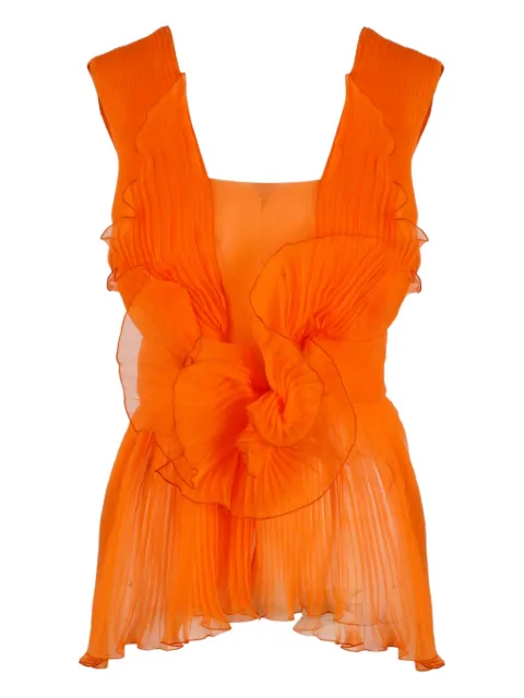 Alberta Ferretti silk top Orange 8010115