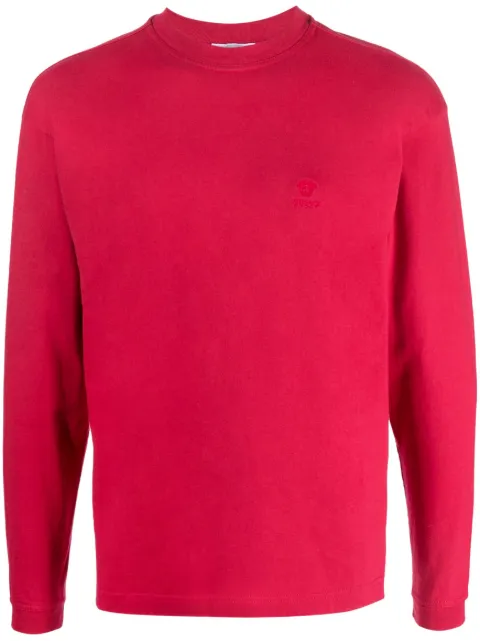 Versace Pre-Owned 1990s Medusa-embroidered cotton T-shirt Red VER250HH
