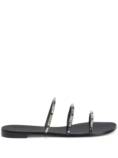 Giuseppe Zanotti Dark Colorful embellished sandals Black I300017001