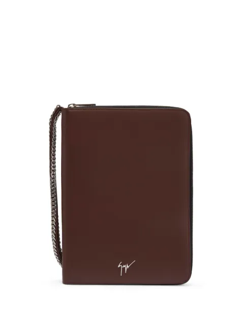 Giuseppe Zanotti Aymeric chain-strap tablet case Brown EBU3013002