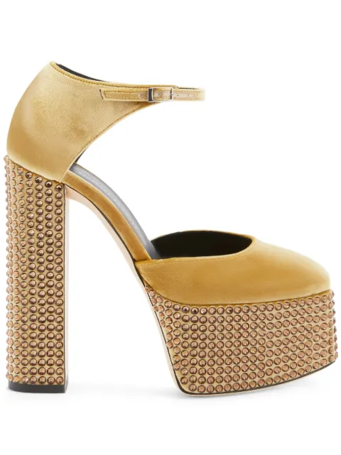 Giuseppe Zanotti 150mm Bebe Strass pumps Gold I360003003