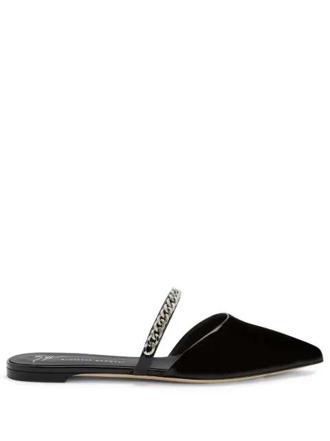 Giuseppe Zanotti Laurette chain-link detailing mules Black I250011H01