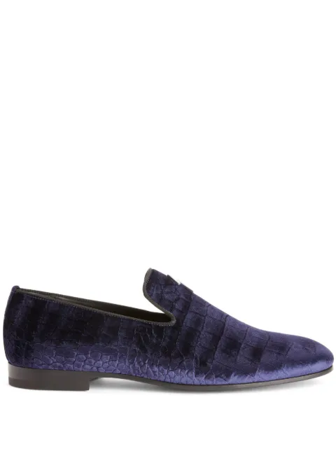 Giuseppe Zanotti G-Flash crocodile-effect loafers Blue IU00087K14
