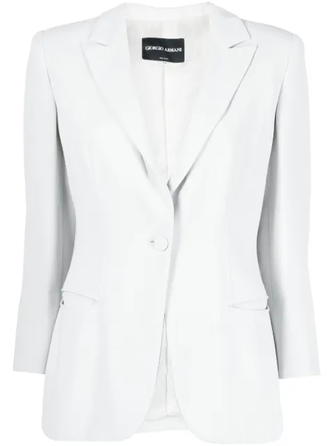 Giorgio Armani Pre-Owned 1990s single-breasted blazer Blue GAR350BA