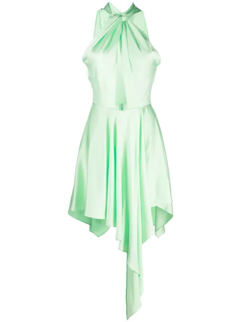 Stella McCartney asymmetric halterneck dress Green 6A01523BU358
