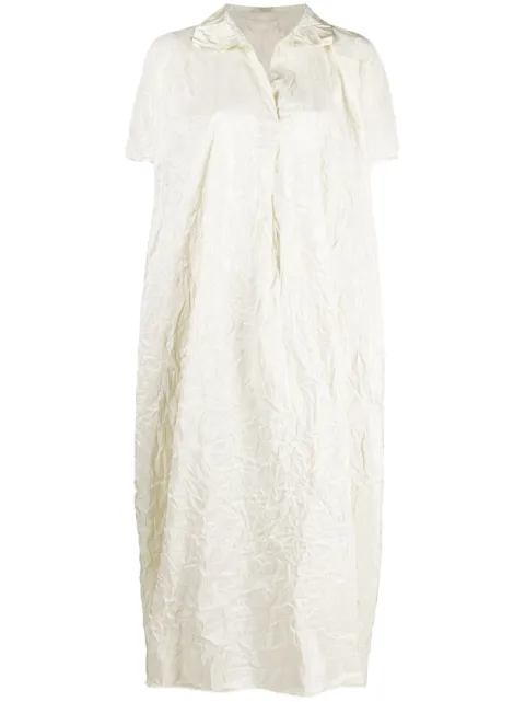 Daniela Gregis embroidered shirt maxi dress Green A34CJWST183