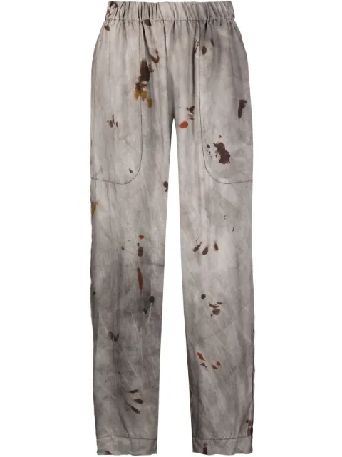 Uma Wang graphic-print elasticated-waist trousers Grey S3WUW3007