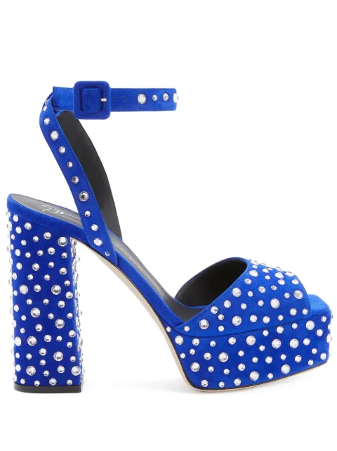 Giuseppe Zanotti 120mm New Betty Sparkle sandals Blue I300011002