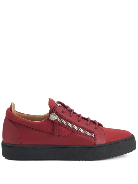 Giuseppe Zanotti Frankie double-zip low-top sneakers Red RM30054009