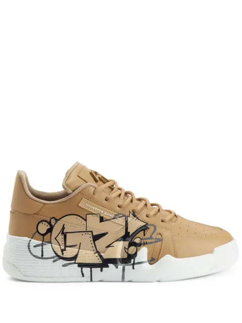 Giuseppe Zanotti Talon graffiti-print low-top sneakers Neutrals RU30031003