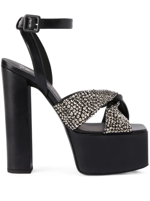 Giuseppe Zanotti Souree 150mm crystal-embellished sandals Black I300030001