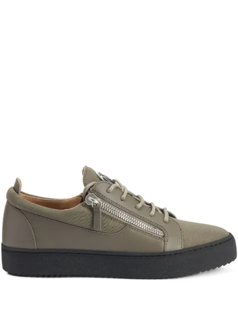 Giuseppe Zanotti Frankie double-zip low-top sneakers Green RM30054007