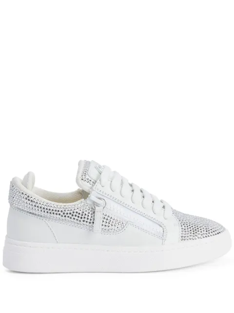 Giuseppe Zanotti GZ94 rhinestone-embellished leather sneakers White RW30018001
