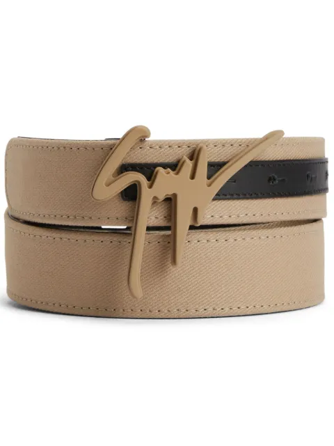 Giuseppe Zanotti Giuseppe logo-lettering belt Neutrals IAU3004002