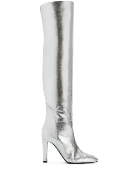 Giuseppe Zanotti 105mm Hattie knee-high boots Silver I280025H02
