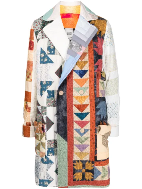 Bethany Williams double-breasted patchwork coat Multicolour BWSS23050