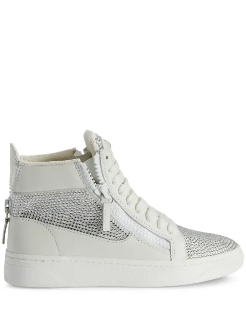 Giuseppe Zanotti crystal-embellished high-top sneakers White RW30019001