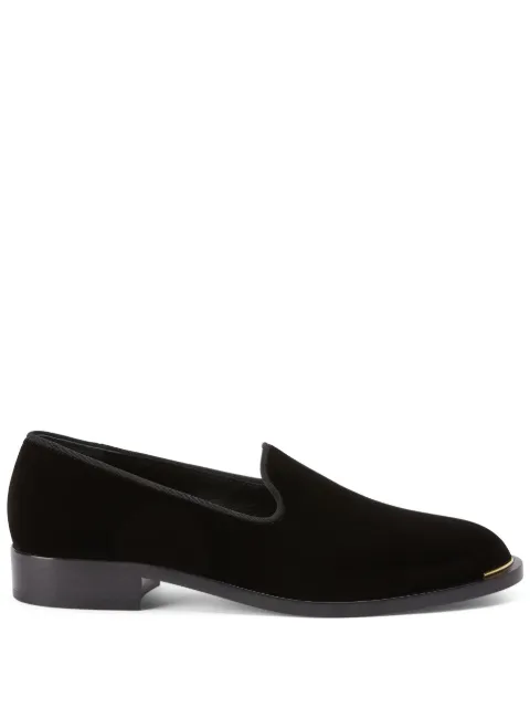 Giuseppe Zanotti Lydia velvet loafers Black I360007001