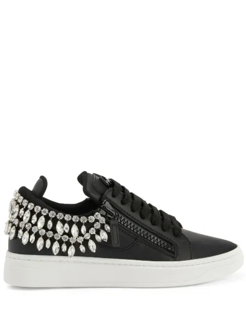 Giuseppe Zanotti crystal-embellished low-top sneakers Black RW30009002