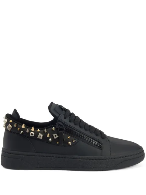Giuseppe Zanotti GZ94 stud-embellished double-zip low-top sneakers Black RU30024001
