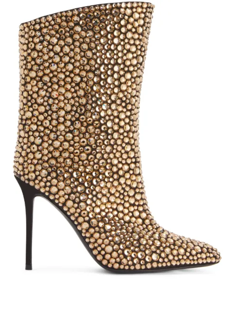 Giuseppe Zanotti Merissa Sparkle 105mm boots Neutrals I370013003