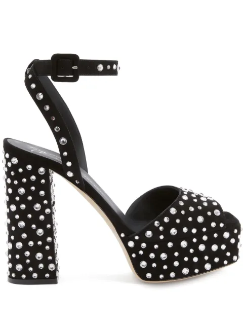 Giuseppe Zanotti 120mm New Betty Sparkle sandals Black I300011001