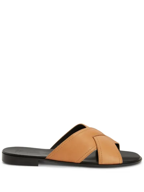 Giuseppe Zanotti Flavio crossover-straps leather sandals Brown IU10061K01