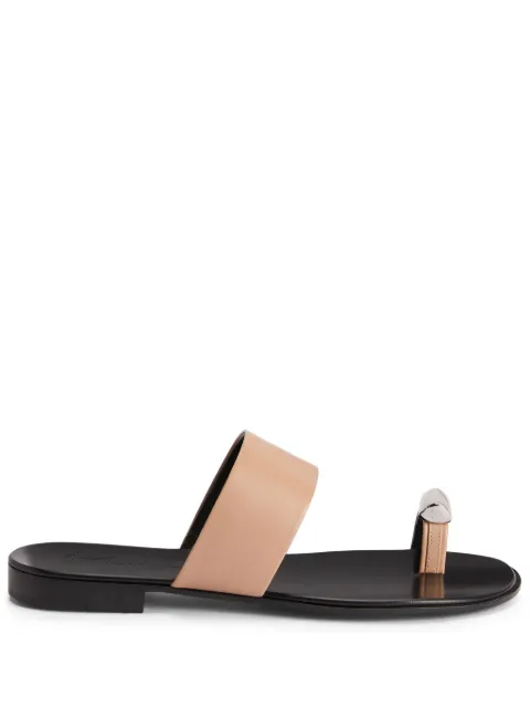 Giuseppe Zanotti Norbert leather toe-loop sandals Black IU10060K09