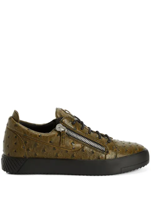 Giuseppe Zanotti Frankie double-zip low-top sneakers Green RU20081H02
