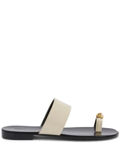 Giuseppe Zanotti Norbert leather toe-loop sandals White IU10060K02