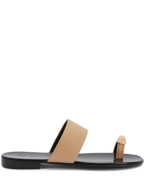 Giuseppe Zanotti Norbert leather toe-loop sandals Brown IU10060K05