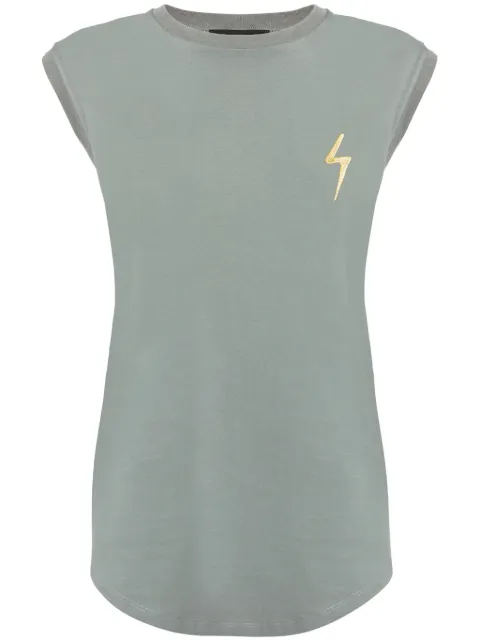Giuseppe Zanotti Ursella logo-embroidered sleeveless cotton tank top Green IRD2005K09